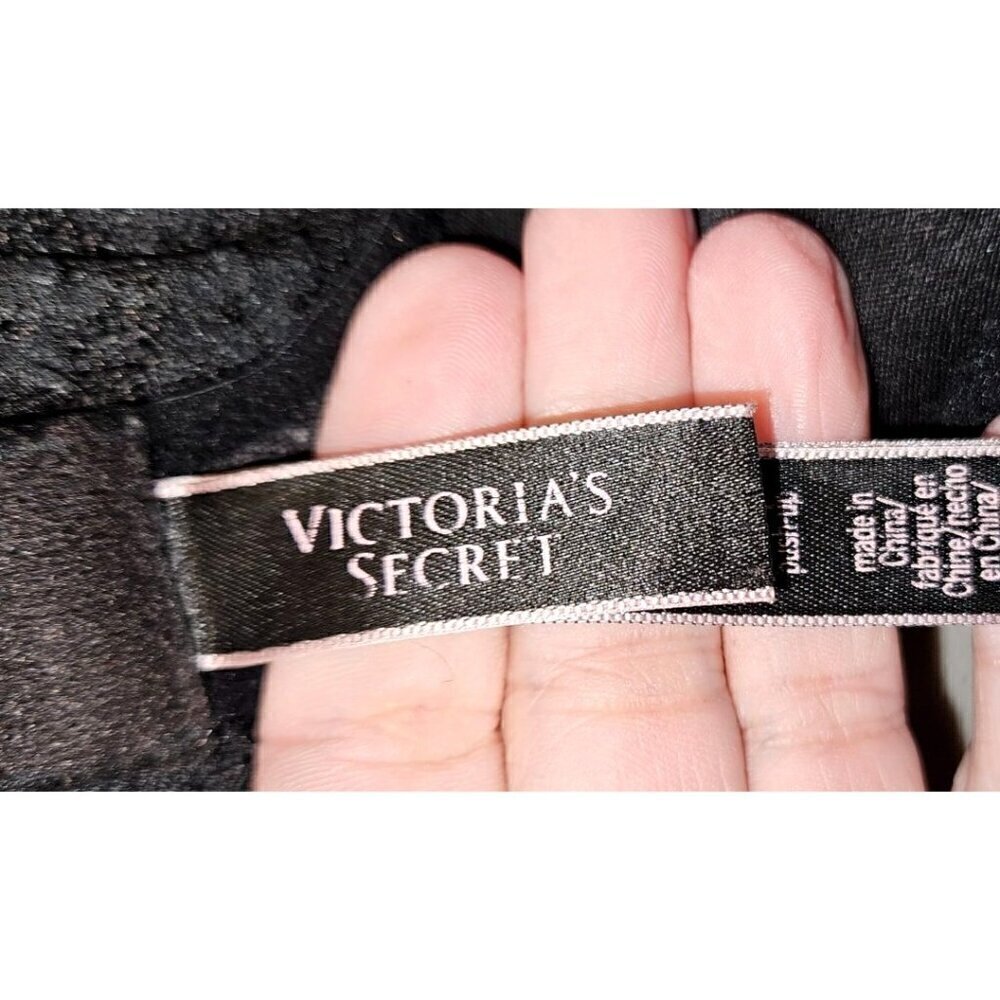 Victoria's Secret Dream Angel Black Push Up Bra Sz 32 D Moulded Underwire Smooth - Picture 9 of 13